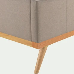 Lit Adulte*alinea Lit-coffre 2 places recouvert de tissu - 140x200cm Beige