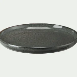 Assiette|Assiette De Noël*alinea Lot de 4 assiettes à dessert en grès émail réactif D21cm - olivier Vert