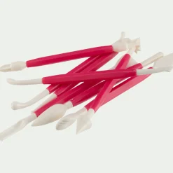 Ustensile Pour Pâtisserie*alinea Lot de 8 ébauchoirs doubles à pâte à sucre - Rose
