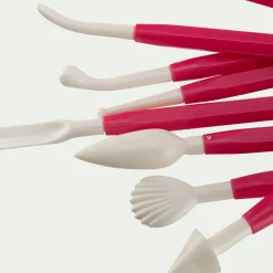Ustensile Pour Pâtisserie*alinea Lot de 8 ébauchoirs doubles à pâte à sucre - Rose