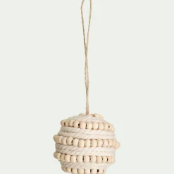 Boule De Noël*alinea Lot de 6 boules de Noël à perles - Blanc