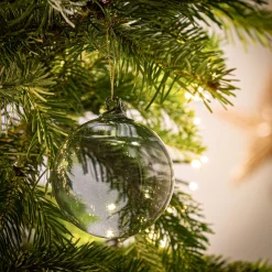 Boule De Noël*alinea Lot de 6 boules de Noël en verre teinté D8cm - Vert