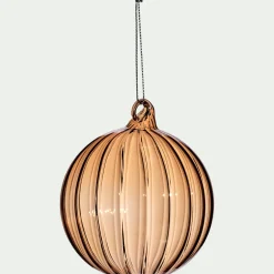 Boule De Noël*alinea Lot de 6 boules de Noël en verre twistée D8cm - Transparent