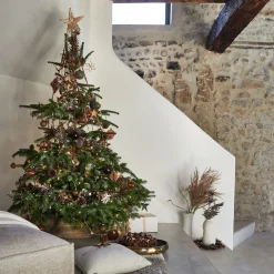 Boule De Noël*alinea Lot de 6 Boules de Noël Verre D6CM - Marron