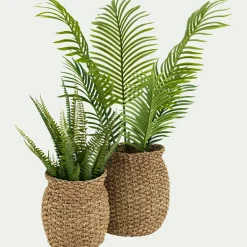 Pot De Fleur*alinea Lot de 2 cache-pots tressés en jonc de mer - Naturel