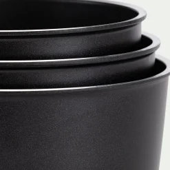 Casserole, Poêle Et Sauteuse*alinea Lot de 3 casseroles en aluminium avec manche amovible (tous feux dont induction) Noir