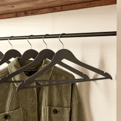 Dressing*alinea Lot de 5 cintres en bois - gris