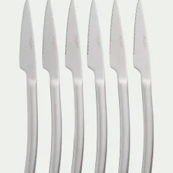 Couvert De Table*alinea Lot de 6 couteaux à steak en inox Gris