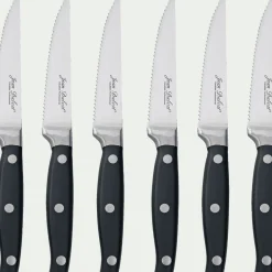 Couteau De Cuisine*alinea Lot de 6 couteaux à steak en inox - Noir