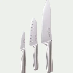 Couteau De Cuisine*alinea Lot de 3 couteaux de cuisine en inox - Argenté