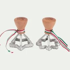 Emporte-Pièce Et Cercle À Pâtisserie*alinea Lot de 2 emporte-pièces étoile et fleur en aluminium - Argenté