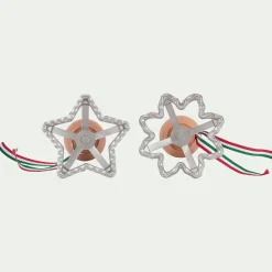 Emporte-Pièce Et Cercle À Pâtisserie*alinea Lot de 2 emporte-pièces étoile et fleur en aluminium - Argenté