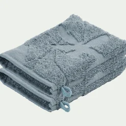 Gant De Toilette*alinea Lot de 2 gants de toilette en coton - Bleu calaluna