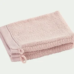 Gant De Toilette*alinea Lot de 2 gants de toilette en coton bio - rosa 16x21cm Rose
