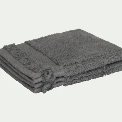 Gant De Toilette*alinea Lot de 2 gants de toilette en coton peigné - Gris restanque