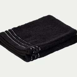 Gant De Toilette*alinea Lot de 2 gants de toilette en coton - Noir