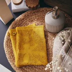 Gant De Toilette*alinea Lot de 2 gants de toilette en coton - argan Jaune