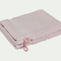 Gant De Toilette*alinea Lot de 2 gants de toilette en coton peigné - Rose simos