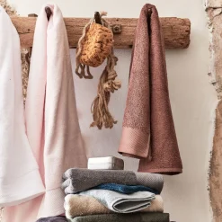 Gant De Toilette*alinea Lot de 2 gants de toilette en coton peigné - Rose simos