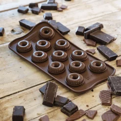 Moule À Gâteau*alinea Lot de 11 moules en forme de couronne en silicone platinium - Marron