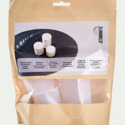 Loisirs Créatifs*alinea Lot de 3 moules porte-bougies en silicone - translucide Blanc