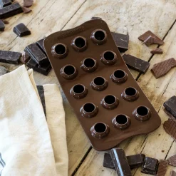 Moule À Gâteau*alinea Lot de 15 moules ronds en silicone platinium - Marron