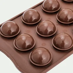 Moule À Gâteau*alinea Lot de 15 moules ronds en silicone platinium - Marron