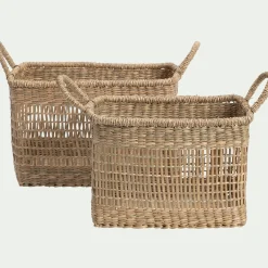 Panier*alinea Lot de 2 paniers déco en jonc de mer - naturel