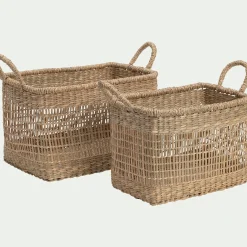 Panier*alinea Lot de 2 paniers déco en jonc de mer - naturel