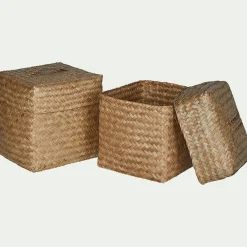 Accessoire De Salle De Bain|Panier*alinea Lot de 2 paniers en jonc de mer - naturel Naturelle