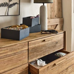 Accessoire De Salle De Bain|Panier*alinea Lot de 5 paniers organiseur - gris