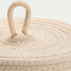 Matelas Enfant|Panier*alinea Lot de 2 paniers ronds en tissu - beige