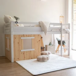 Lit Enfant|Lit Enfant*alinea Lot de 2 panneaux pour lit cabane 75x91,5cm - Bois clair