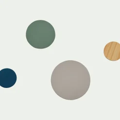 Matelas Enfant|Déco Murale*alinea Lot de 4 patères en bois - multicolore Gris