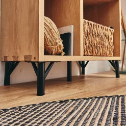 Rangement À Composer*alinea Lot de 5 pieds en acier - Noir