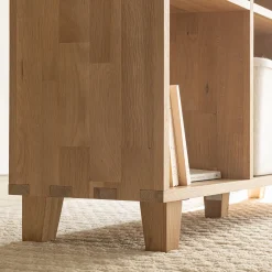 Rangement À Composer*alinea Lot de 5 pieds en chêne Bois clair