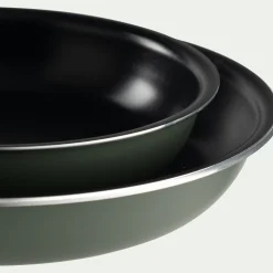 Casserole, Poêle Et Sauteuse*alinea Lot de 2 poêles en aluminium avec manche amovible - cèdre Vert