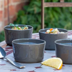 Plat À Four|Coupelle*alinea Lot de 4 ramequins en grès D9cm - Vert