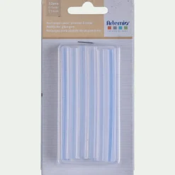 Loisirs Créatifs*alinea Lot de 12 recharges pour pistolet à colle - blanc translucide