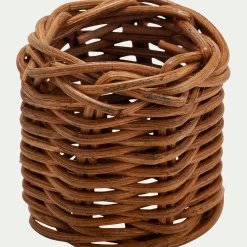 Serviette De Table*alinea Lot de 4 ronds de serviette en rotin - marron