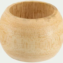 Serviette De Table|Décoration De La Table De Noël*alinea Lot de 4 ronds de serviette en bois de manguier - Naturel