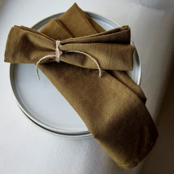 Serviette De Table|Nappe Et Serviette De Noël*alinea Lot de 4 serviettes de table en coton 41x41cm - mousse Vert