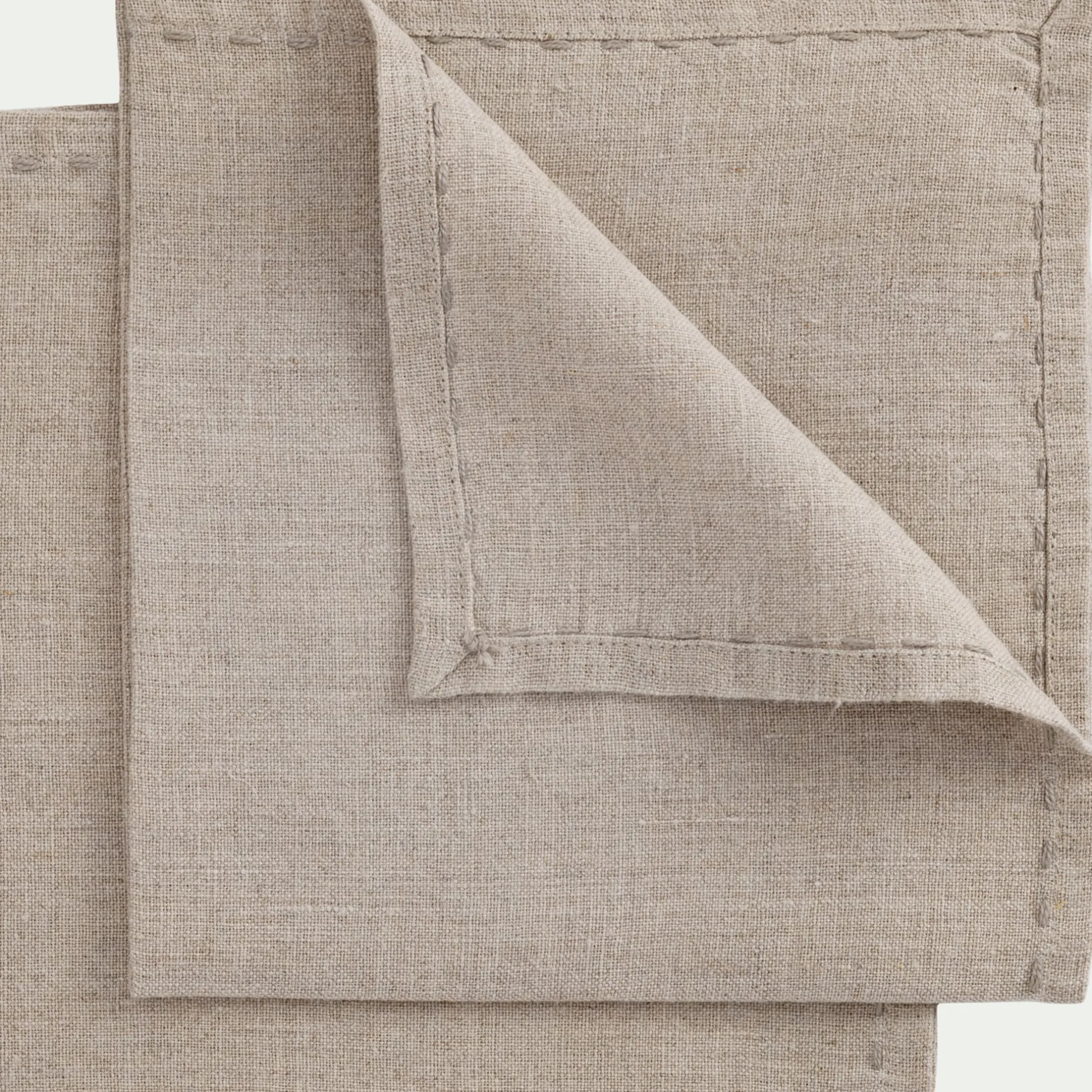 Serviette De Table|Nappe Et Serviette De Noël*alinea Lot de 2 serviettes de table en lin lavé - Naturel