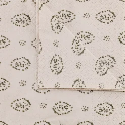 Serviette De Table|Décoration De La Table De Noël*alinea Lot de 20 serviettes en papier motif amande 33x33cm - alpilles Beige