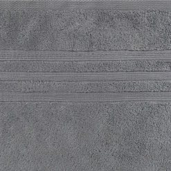 Serviette Invité*alinea Lot de 2 serviettes invité bouclette en coton - anthracite 30x50cm Gris