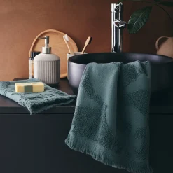 Serviette Invité*alinea Lot de 2 serviettes invité en coton - 30x50cm Vert cèdre