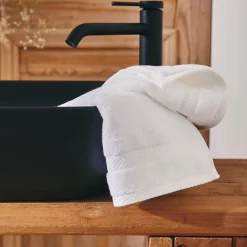 Serviette Invité*alinea Lot de 2 serviettes invité en coton peigné - optique 30x50cm Blanc