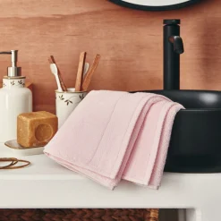 Serviette Invité*alinea Lot de 2 serviettes invité en coton peigné - simo 30x50cm Rose
