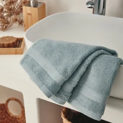 Serviette Invité*alinea Lot de 2 serviettes invité en coton peigné - calaluna 30x50cm Bleu