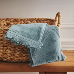 Serviette Invité*alinea Lot de 2 serviettes invité en coton - 30x50cm Bleu calaluna